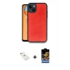 MARSİLYAN™- iPhone 14 Kılıf Kıvılcım Işık Serisi - Siyah Buffer Hayalet Cam Ekran Koruyucu + Diamond Kamera Lens - SABE
