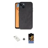 MARSİLYAN™- iPhone 14 Kılıf Kıvılcım Işık Serisi - Siyah Buffer Hayalet Cam Ekran Koruyucu + Diamond Kamera Lens - YL