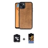 MARSİLYAN™- iPhone 14 Kılıf Kıvılcım Işık Serisi - Siyah Buffer Hayalet Cam Ekran Koruyucu + PVD Metal Kamera Lens - MI