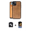MARSİLYAN™- iPhone 14 Kılıf Kıvılcım Işık Serisi - Siyah Buffer Hayalet Cam Ekran Koruyucu + PVD Metal Kamera Lens - GS
