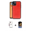 MARSİLYAN™- iPhone 14 Kılıf Kıvılcım Işık Serisi - Siyah Buffer Hayalet Cam Ekran Koruyucu + Shine Kamera Lens - KI