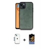 MARSİLYAN™- iPhone 14 Kılıf Kıvılcım Işık Serisi - Siyah Buffer Hayalet Cam Ekran Koruyucu + Shine Kamera Lens - MI