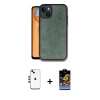 MARSİLYAN™- iPhone 14 Kılıf Kıvılcım Işık Serisi - Siyah Buffer Hayalet Cam Ekran Koruyucu + Shine Kamera Lens - GD
