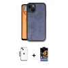 MARSİLYAN™- iPhone 14 Kılıf Kıvılcım Işık Serisi - Siyah Buffer Hayalet Cam Ekran Koruyucu + Shine Kamera Lens - GD
