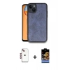 MARSİLYAN™- iPhone 14 Kılıf Kıvılcım Işık Serisi - Siyah Buffer Hayalet Cam Ekran Koruyucu + Shine Kamera Lens - KI