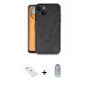 MARSİLYAN™- iPhone 14 Kılıf Kıvılcım Işık Serisi - Siyah Joko Magic 5D Cam + Diamond Kamera Lens - PE