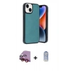 MARSİLYAN™- iPhone 14 Kılıf Kıvılcım Işık Serisi - Siyah Joko Magic 5D Cam + Raze Metal Kamera Lens - KI