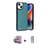MARSİLYAN™- iPhone 14 Kılıf Kıvılcım Işık Serisi - Siyah Joko Magic 5D Cam + Raze Metal Kamera Lens - MR