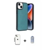 MARSİLYAN™- iPhone 14 Kılıf Kıvılcım Işık Serisi - Siyah Joko Magic 5D Cam + Shine Kamera Lens - GI