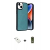 MARSİLYAN™- iPhone 14 Kılıf Kıvılcım Işık Serisi - Siyah Joko Magic 5D Hayalet Cam + Diamond Kamera Lens - SABE
