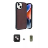 MARSİLYAN™- iPhone 14 Kılıf Kıvılcım Işık Serisi - Siyah Joko Magic 5D Hayalet Cam + PVD Metal Kamera Lens - PE