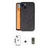 MARSİLYAN™- iPhone 14 Kılıf Kıvılcım Işık Serisi - Siyah Joko Magic 5D Hayalet Cam + Shine Kamera Lens - YL