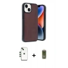 MARSİLYAN™- iPhone 14 Kılıf Kıvılcım Işık Serisi - Siyah Joko Magic 5D Hayalet Cam + Shine Kamera Lens - YL
