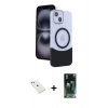 MARSİLYAN™- iPhone 14 Kılıf Kozmos Form Özel Seri - Şeffaf 360 Full Body Arka Koruyucu + Diamond Kamera Lens - PE