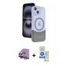 MARSİLYAN™- iPhone 14 Kılıf Kozmos Form Özel Seri - Şeffaf Royal Nano Ekran Koruyucu + Raze Metal Kamera Lens - GS