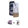 MARSİLYAN™- iPhone 14 Kılıf Kozmos Form Özel Seri - Siyah Bilvis 3D Mat Cam Ekran Koruyucu + Raze Metal Kamera Lens - SH