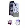 MARSİLYAN™- iPhone 14 Kılıf Kozmos Form Özel Seri - Siyah Bilvis 5in1 3D Magic Cam Ekran Koruyucu + Raze Metal Kamera Lens - KI