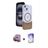 MARSİLYAN™- iPhone 14 Kılıf Kozmos Form Özel Seri - Siyah Bilvis 5in1 3D Magic Cam Ekran Koruyucu + Raze Metal Kamera Lens - KI