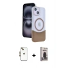 MARSİLYAN™- iPhone 14 Kılıf Kozmos Form Özel Seri - Siyah Bilvis Hayalet Cam Ekran Koruyucu + Shine Kamera Lens - GD