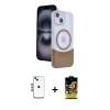 MARSİLYAN™- iPhone 14 Kılıf Kozmos Form Özel Seri - Siyah Buffer Cam Ekran Koruyucu + Shine Kamera Lens - MI