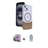 MARSİLYAN™- iPhone 14 Kılıf Kozmos Form Özel Seri - Siyah Joko Magic 5D Cam + Mor Raze Metal Kamera Lens