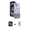 MARSİLYAN™- iPhone 14 Kılıf Kozmos Form Özel Seri - Siyah Joko Magic 5D Cam + PVD Metal Kamera Lens - YL