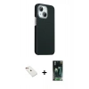 MARSİLYAN™- iPhone 14 Kılıf Kozmos Klasik Prime - Şeffaf 360 Full Body Arka Koruyucu + Diamond Kamera Lens - KI