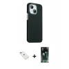 MARSİLYAN™- iPhone 14 Kılıf Kozmos Klasik Prime - Şeffaf 360 Full Body Arka Koruyucu + Diamond Kamera Lens - YL