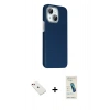 MARSİLYAN™- iPhone 14 Kılıf Kozmos Klasik Prime - Şeffaf Pasifik Cam Ekran Koruyucu + Diamond Kamera Lens - KI