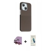 MARSİLYAN™- iPhone 14 Kılıf Kozmos Klasik Prime - Şeffaf Pasifik Cam Ekran Koruyucu + Raze Metal Kamera Lens - KI