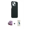 MARSİLYAN™- iPhone 14 Kılıf Kozmos Klasik Prime - Şeffaf Pasifik Cam Ekran Koruyucu + Raze Metal Kamera Lens - KI