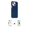 MARSİLYAN™- iPhone 14 Kılıf Kozmos Klasik Prime - Şeffaf Pasifik Cam Ekran Koruyucu + Shine Kamera Lens - MI