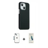 MARSİLYAN™- iPhone 14 Kılıf Kozmos Klasik Prime - Şeffaf Pasifik Cam Ekran Koruyucu + Shine Kamera Lens - MI