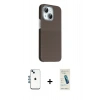 MARSİLYAN™- iPhone 14 Kılıf Kozmos Klasik Prime - Şeffaf Pasifik Cam Ekran Koruyucu + Shine Kamera Lens - MI