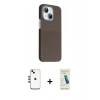 MARSİLYAN™- iPhone 14 Kılıf Kozmos Klasik Prime - Şeffaf Pasifik Cam Ekran Koruyucu + Shine Kamera Lens - GD