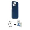 MARSİLYAN™- iPhone 14 Kılıf Kozmos Klasik Prime - Şeffaf Royal Nano Ekran Koruyucu + Shine Kamera Lens - GD