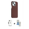 MARSİLYAN™- iPhone 14 Kılıf Kozmos Klasik Prime - Şeffaf Royal Nano Ekran Koruyucu + Shine Kamera Lens - SH