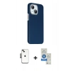 MARSİLYAN™- iPhone 14 Kılıf Kozmos Klasik Prime - Şeffaf Royal Nano Ekran Koruyucu + Shine Kamera Lens - SH