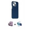 MARSİLYAN™- iPhone 14 Kılıf Kozmos Klasik Prime - Siyah 3D Antistatik Cam Ekran Koruyucu + Raze Metal Kamera Lens - MR