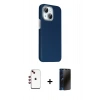 MARSİLYAN™- iPhone 14 Kılıf Kozmos Klasik Prime - Siyah 3D Antistatik Hayalet Cam Ekran Koruyucu + Shine Kamera Lens - KI