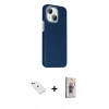 MARSİLYAN™- iPhone 14 Kılıf Kozmos Klasik Prime - Siyah Bilvis 3D Cam Ekran Koruyucu + Diamond Kamera Lens - YL