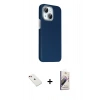 MARSİLYAN™- iPhone 14 Kılıf Kozmos Klasik Prime - Siyah Bilvis 3D Mat Cam Ekran Koruyucu + Diamond Kamera Lens - KI