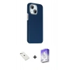 MARSİLYAN™- iPhone 14 Kılıf Kozmos Klasik Prime - Siyah Bilvis 5in1 3D Magic Cam Ekran Koruyucu + Diamond Kamera Lens - PE