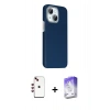 MARSİLYAN™- iPhone 14 Kılıf Kozmos Klasik Prime - Siyah Bilvis 5in1 3D Magic Cam Ekran Koruyucu + Shine Kamera Lens - KI