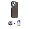 MARSİLYAN™- iPhone 14 Kılıf Kozmos Klasik Prime - Siyah Bilvis 5in1 3D Magic Cam Ekran Koruyucu + Raze Metal Kamera Lens - KI
