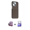 MARSİLYAN™- iPhone 14 Kılıf Kozmos Klasik Prime - Siyah Bilvis 5in1 5D Magic Hayalet Cam Ekran Koruyucu + Raze Metal Kamera Lens - KI