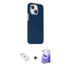 MARSİLYAN™- iPhone 14 Kılıf Kozmos Klasik Prime - Siyah Bilvis 5in1 5D Magic Hayalet Cam Ekran Koruyucu + Diamond Kamera Lens - SABE