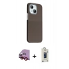 MARSİLYAN™- iPhone 14 Kılıf Kozmos Klasik Prime - Siyah Bilvis Hayalet Cam Ekran Koruyucu + Raze Metal Kamera Lens - KI
