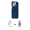 MARSİLYAN™- iPhone 14 Kılıf Kozmos Klasik Prime - Siyah Bilvis Hayalet Cam Ekran Koruyucu + Shine Kamera Lens - MI