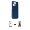 MARSİLYAN™- iPhone 14 Kılıf Kozmos Klasik Prime - Siyah Bilvis Hayalet Cam Ekran Koruyucu + Shine Kamera Lens - YL